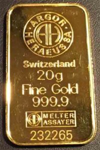 Goldbarren Hersteller - Gold und Silber Scheideanstalten Argor-Heraeus Goldbarren