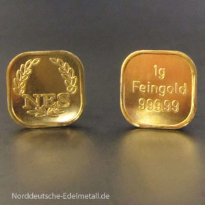 1g Goldbarren Superfeingold 99.999 Norddeutsche ES