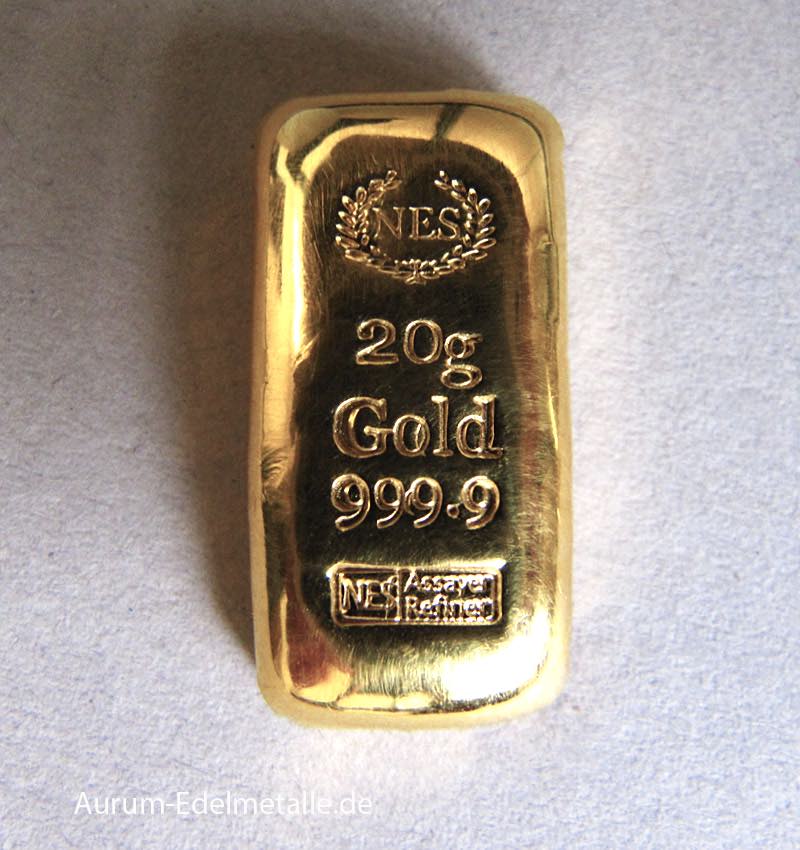 20g-Goldbarren-9999-Norddeutsche-ES-gegossen